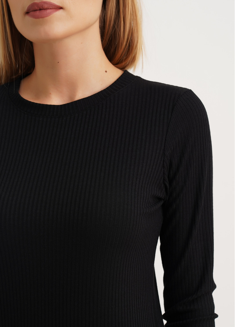 Домашній комплект лонгслів та штани RIB 5312/010 black (чорний)