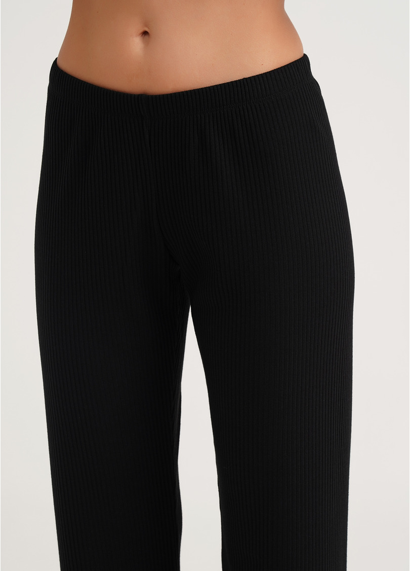 Домашній комплект лонгслів та штани RIB 5312/010 black (чорний)