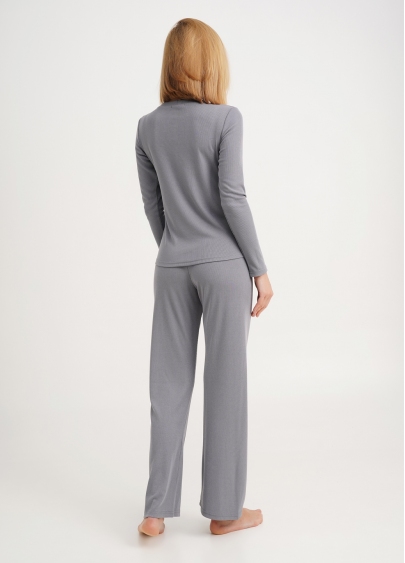 Домашний комплект лонгслив и штаны RIB 5312/010 grey (серый)