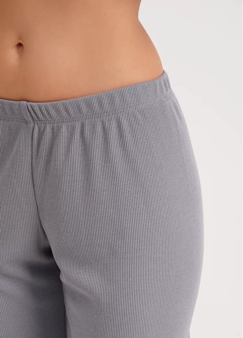 Домашній комплект лонгслів та штани RIB 5312/010  grey (сірий)