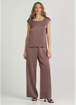 Шелковый комплект ROYAL SILK 5124/050 cappuccino (коричневый)