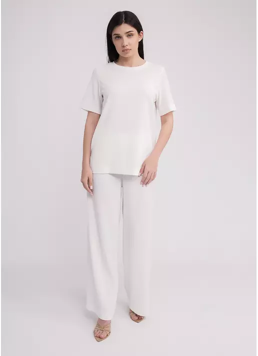 Комплект футболка та штани з жатки RUMPLE RICH 5125/260 milk (білий)