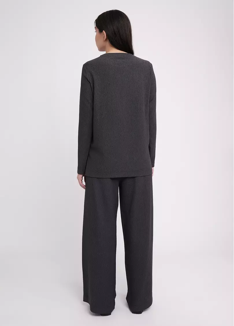 Комплект лонгслів та штани з жатки RUMPLE RICH 5342/260 graphite (сірий)