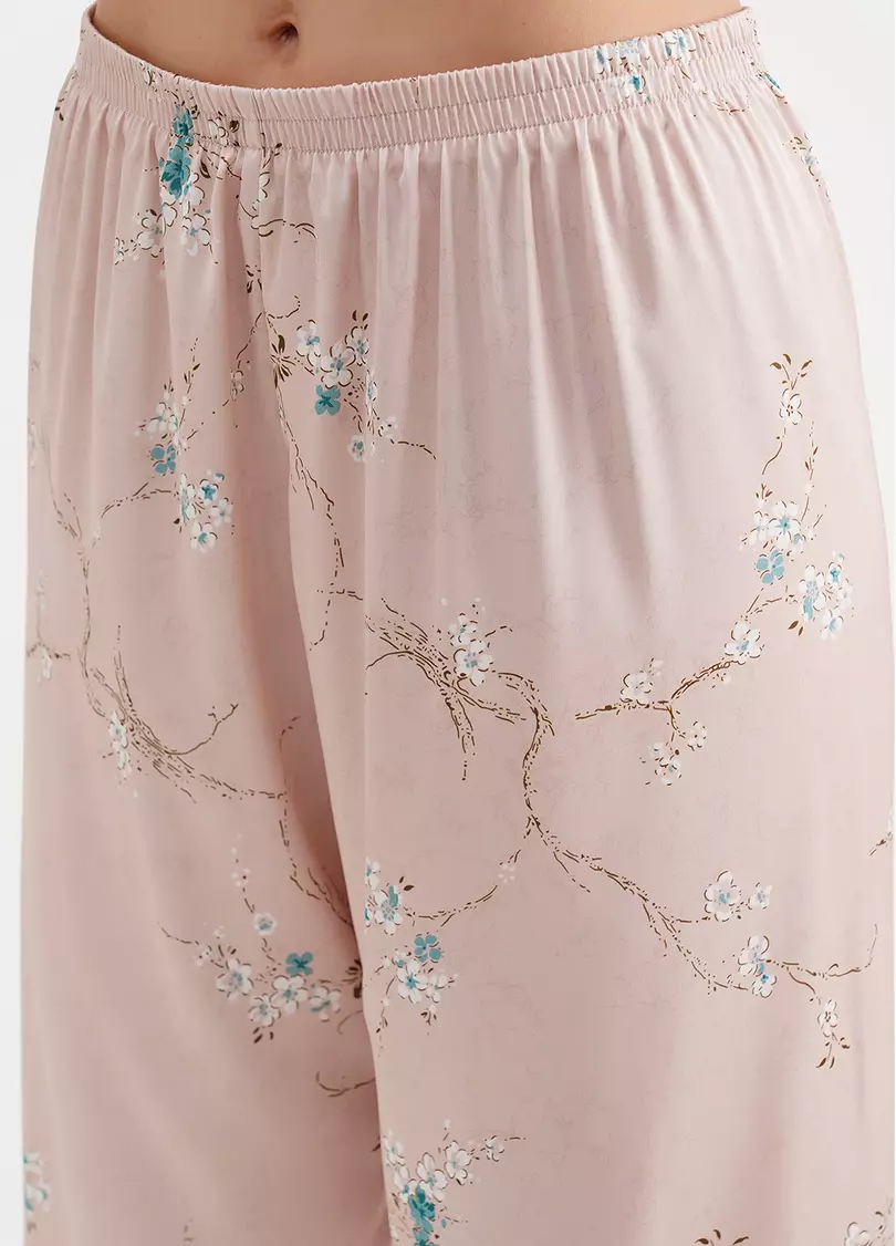 Шелковый комплект с жакетом на запах SAKURA 5603/050 beige (бежевый)