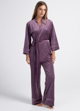 Велюровый комплект на запах SOFT WINTER 5606/080 lavender purple (фиолетовый)