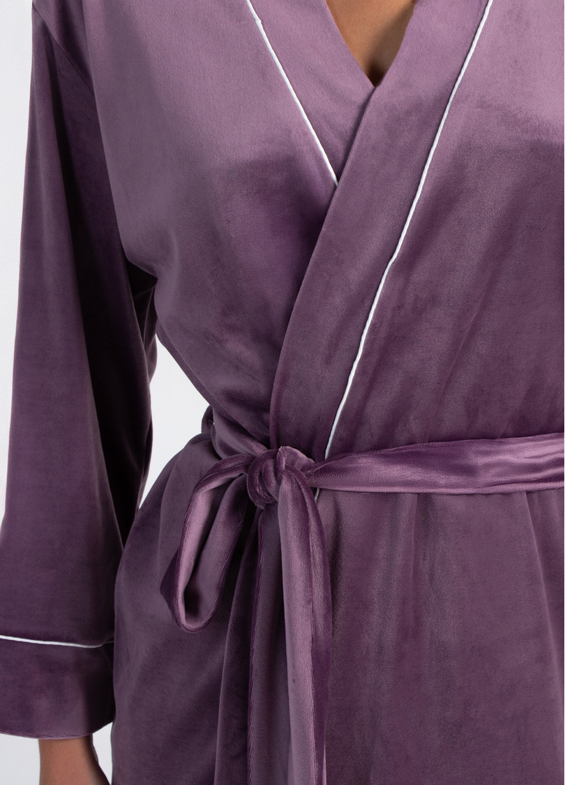 Велюровий комплект на запах SOFT WINTER 5606/080 lavender purple (фіолетовий)