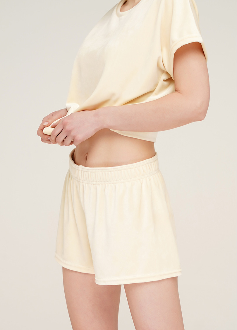 Домашній велюровий комплект SOFT WINTER 6123/080 vanilla (жовтий)