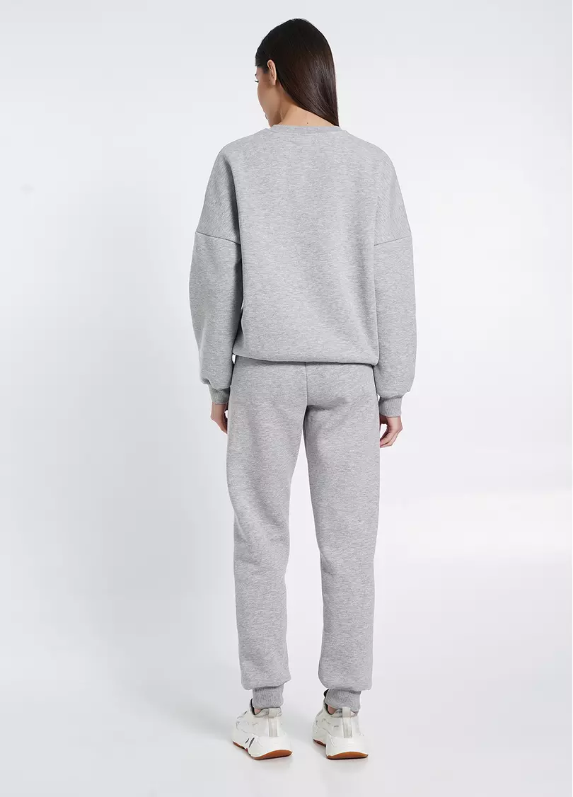 Комплект на флисе свитшот и штаны SPORT STYLE 5806/170 grey melange (серый)