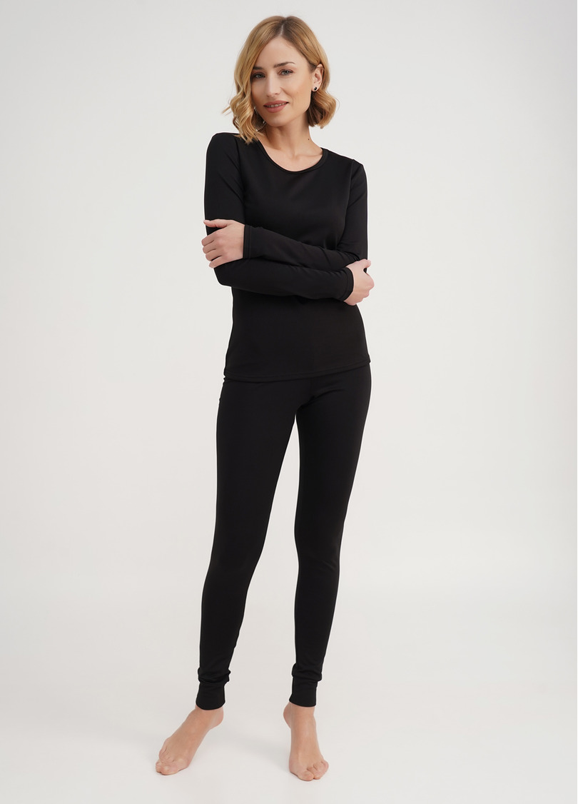 Термо-комплект лонгслів та штани на манжетах THERMO SPORT 5313/200 black (чорний)