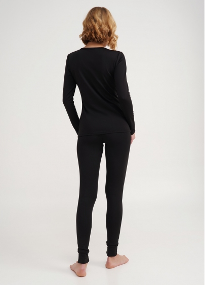 Термо-комплект лонгслив и штаны на манжетах THERMO SPORT 5313/200 black (черный)