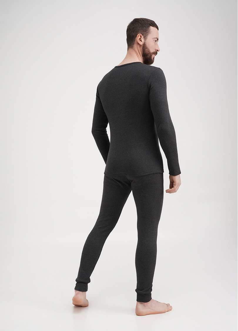 Мужской термокомплект в рубчик THERMO SPORT 9902/190 dark grey (серый)