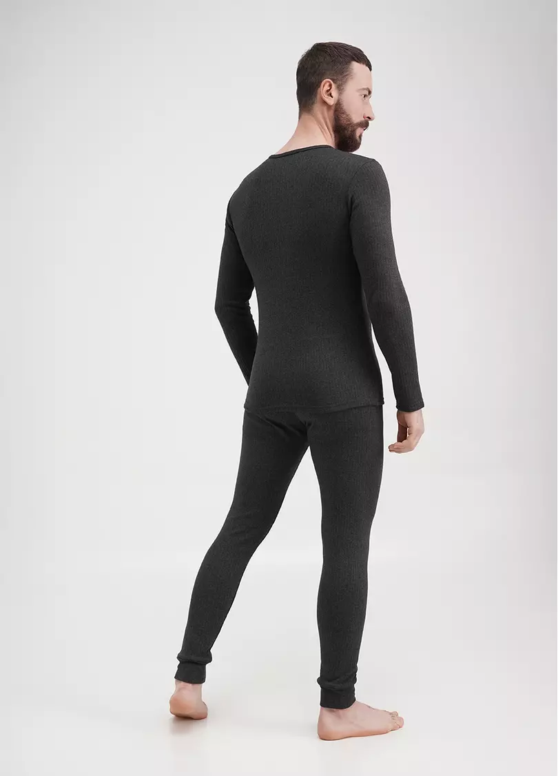 Мужской термокомплект в рубчик THERMO SPORT 9902/190 dark grey (серый)