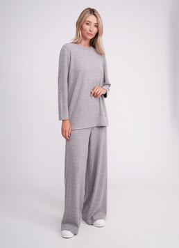 Комплект в косичку кофта и брюки TWINKET 5810/270 ash grey melange (серый)