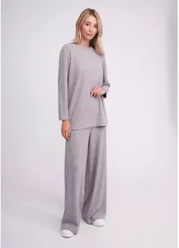 Комплект в косичку кофта та штани TWINKET 5810/270 ash grey melange (сірий) Комплект в косичку кофта та штани TWINKET 5810/270 ash grey melange (сірий)