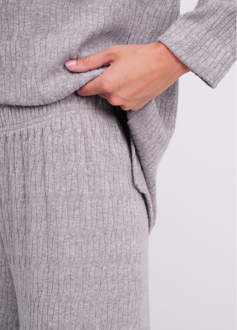 Комплект в косичку кофта и брюки TWINKET 5810/270 ash grey melange (серый)