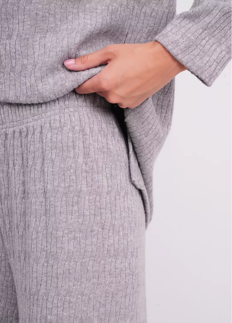 Комплект в косичку кофта та штани TWINKET 5810/270 ash grey melange (сірий)