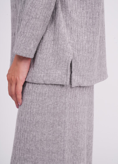 Комплект в косичку кофта и брюки TWINKET 5810/270 ash grey melange (серый)