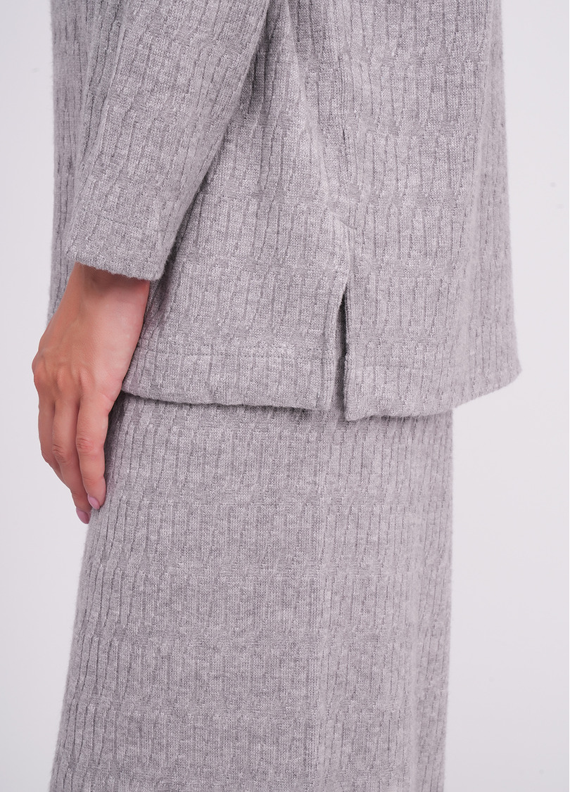 Комплект в косичку кофта и брюки TWINKET 5810/270 ash grey melange (серый)