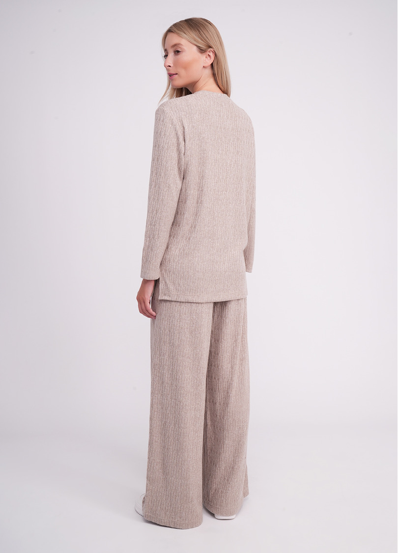 Комплект в косичку кофта и брюки TWINKET 5810/270 oatmeal melange (бежевый)