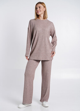 Вязаный комплект WARMLY TOUCH 5809/150 dark beige melange (бежевый)
