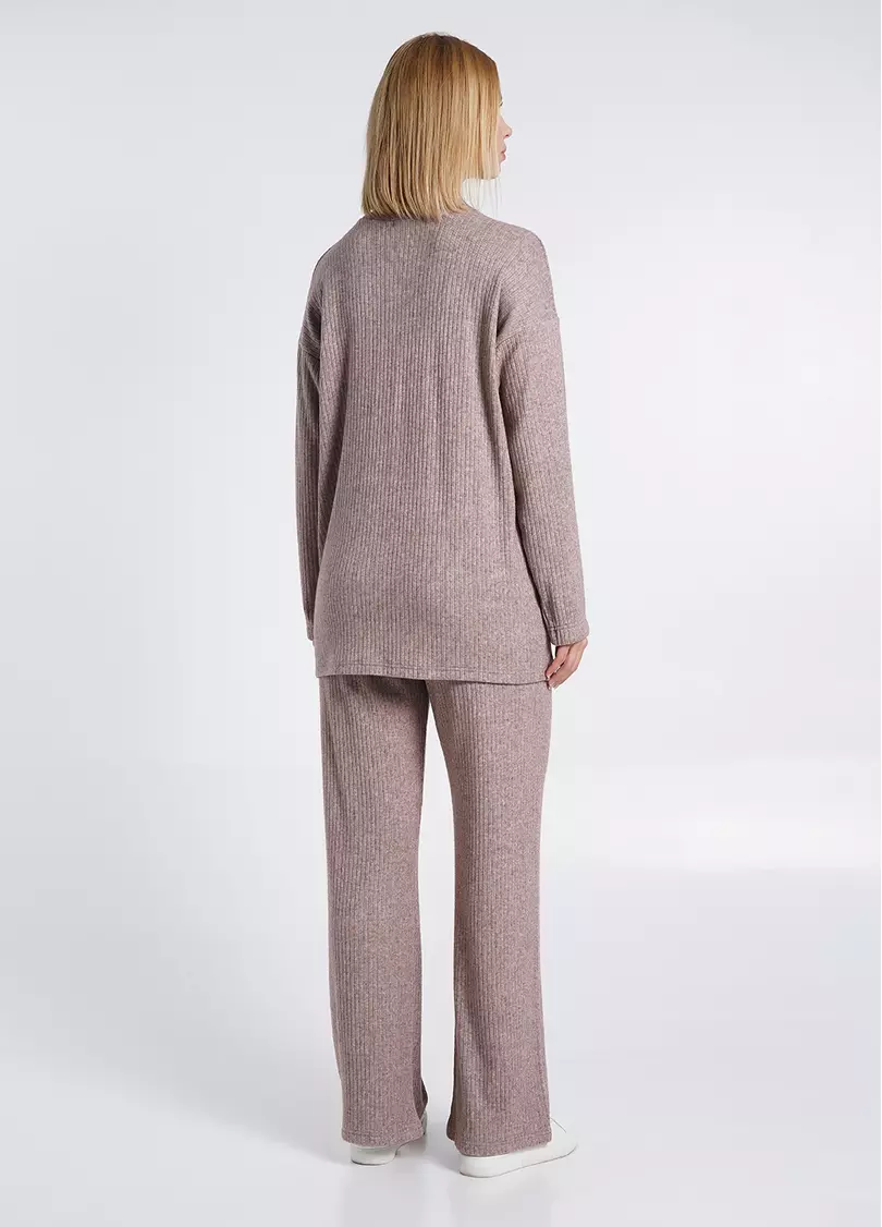 Вязаный комплект WARMLY TOUCH 5809/150 dark beige melange (бежевый)