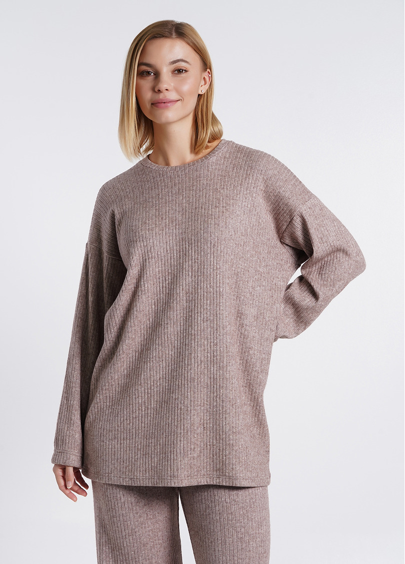 Вязаный комплект WARMLY TOUCH 5809/150 dark beige melange (бежевый)