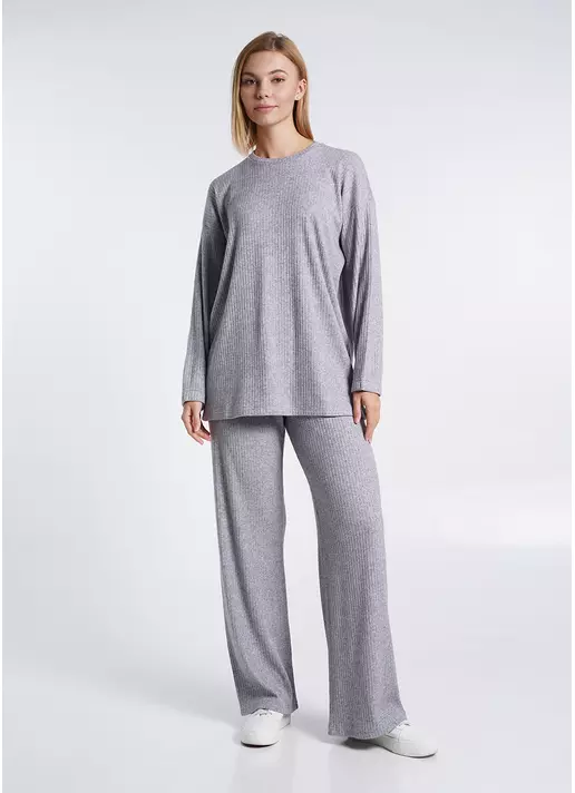 Вязаный комплект WARMLY TOUCH 5809/150 light grey melange (серый)