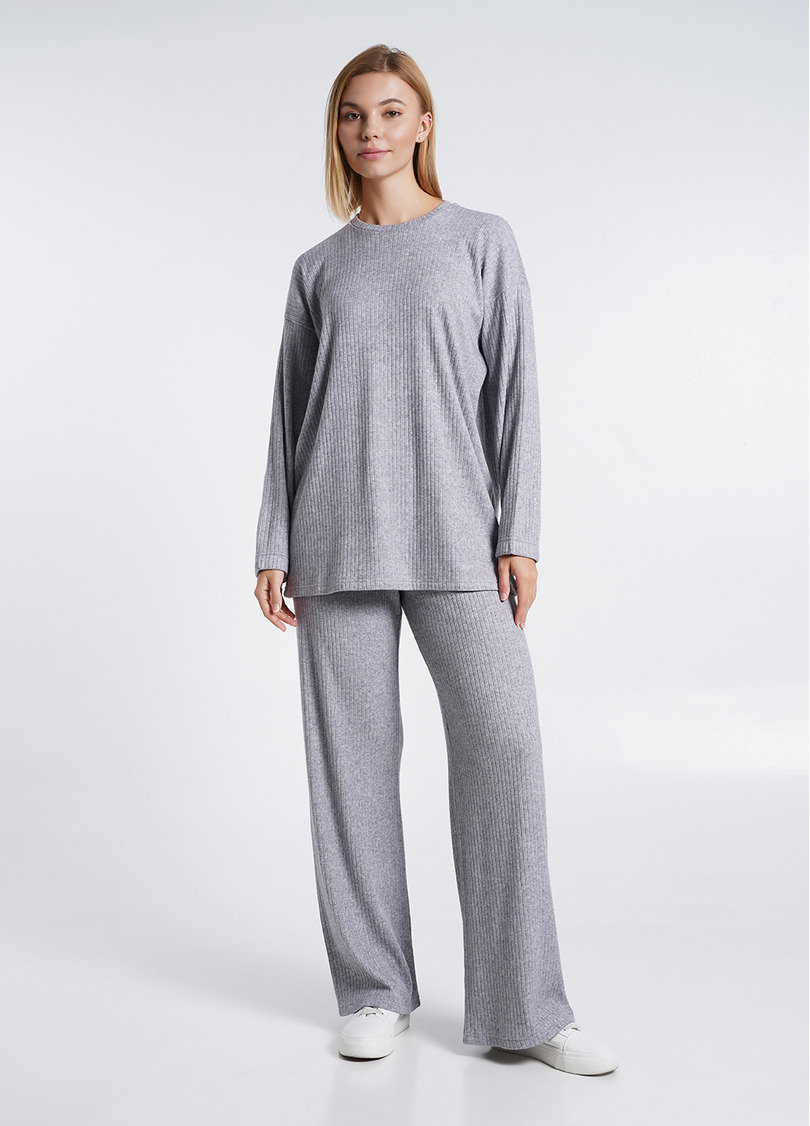 Вязаный комплект WARMLY TOUCH 5809/150 light grey melange (серый)