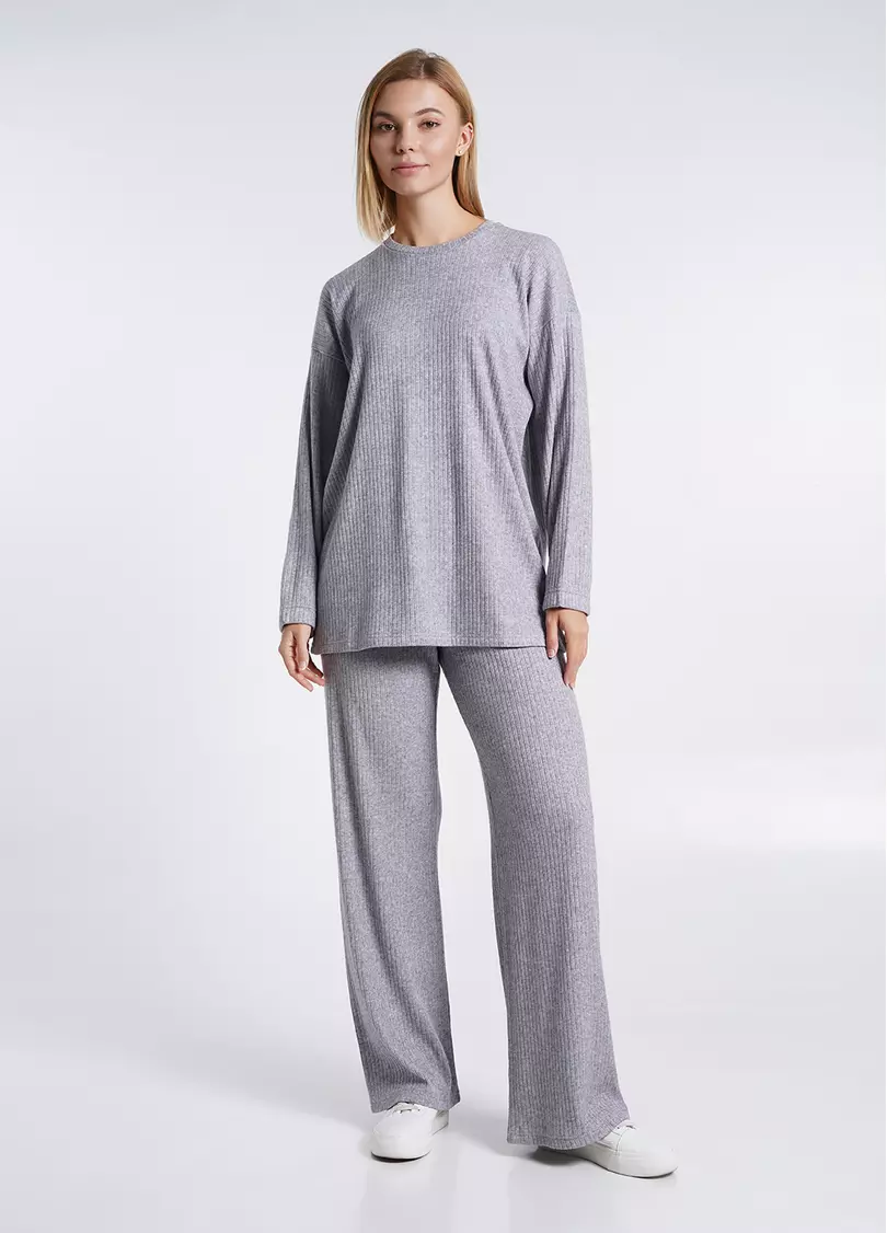 Вязаный комплект WARMLY TOUCH 5809/150 light grey melange (серый)