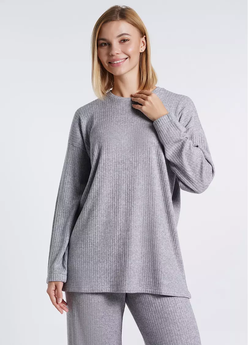 Вязаный комплект WARMLY TOUCH 5809/150 light grey melange (серый)