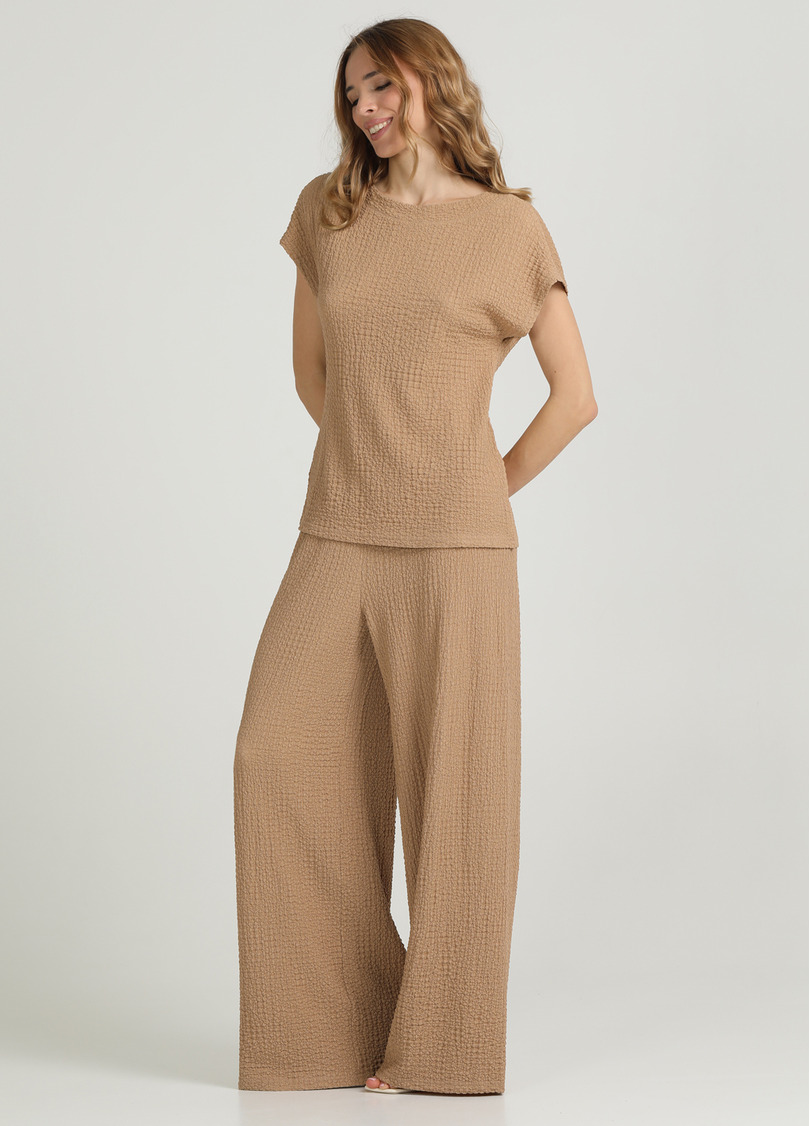 Комплект з жатої тканини WHISPERED FOLDS 5123/260 dark beige (бежевий)