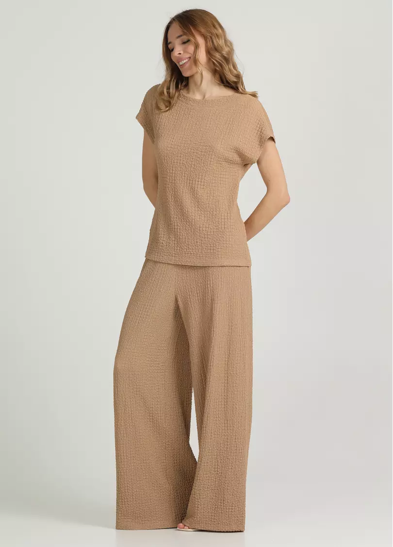 Комплект из жатой ткани WHISPERED FOLDS 5123/260 dark beige (бежевый)