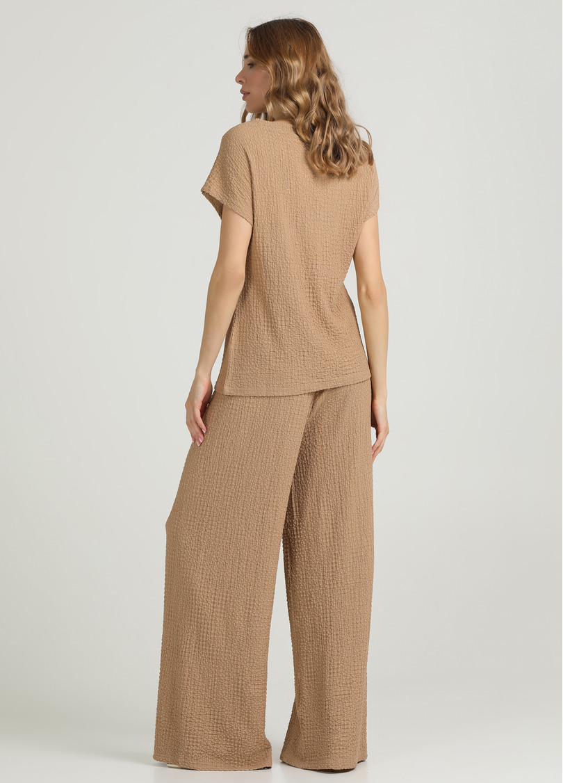 Комплект з жатої тканини WHISPERED FOLDS 5123/260 dark beige (бежевий)