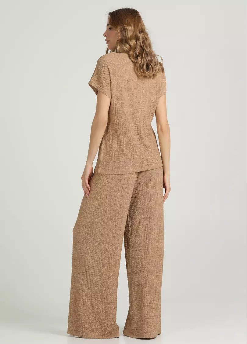 Комплект из жатой ткани WHISPERED FOLDS 5123/260 dark beige (бежевый)