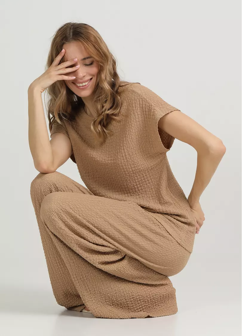 Комплект из жатой ткани WHISPERED FOLDS 5123/260 dark beige (бежевый)