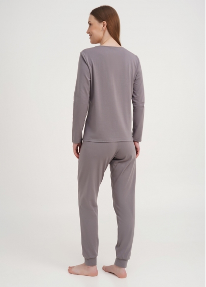 Пижама с штанами на манжетах и кофтой AMOUR 5335/010 grey (серый)