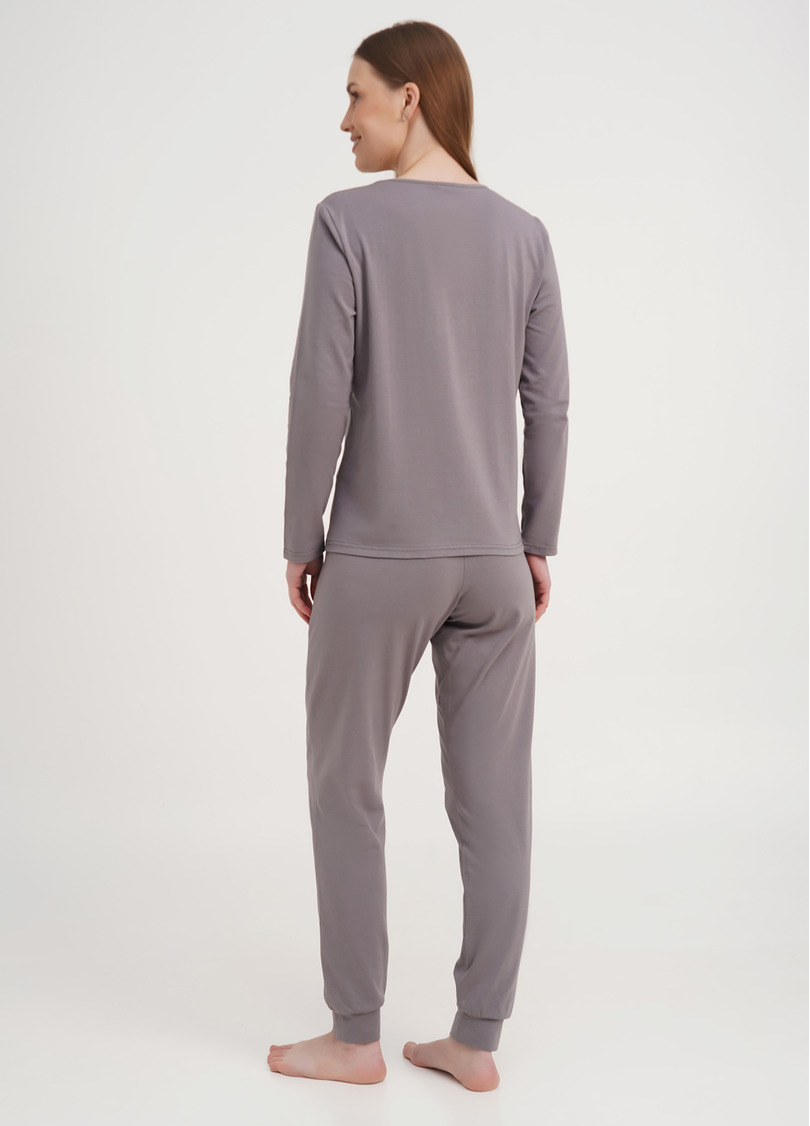 Пижама с штанами на манжетах и кофтой AMOUR 5335/010 grey (серый)