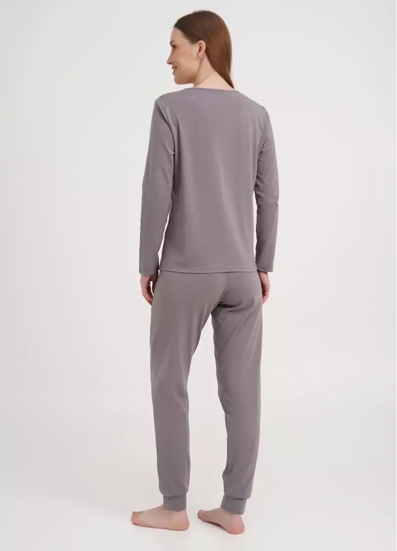 Пижама с штанами на манжетах и кофтой AMOUR 5335/010 grey (серый)