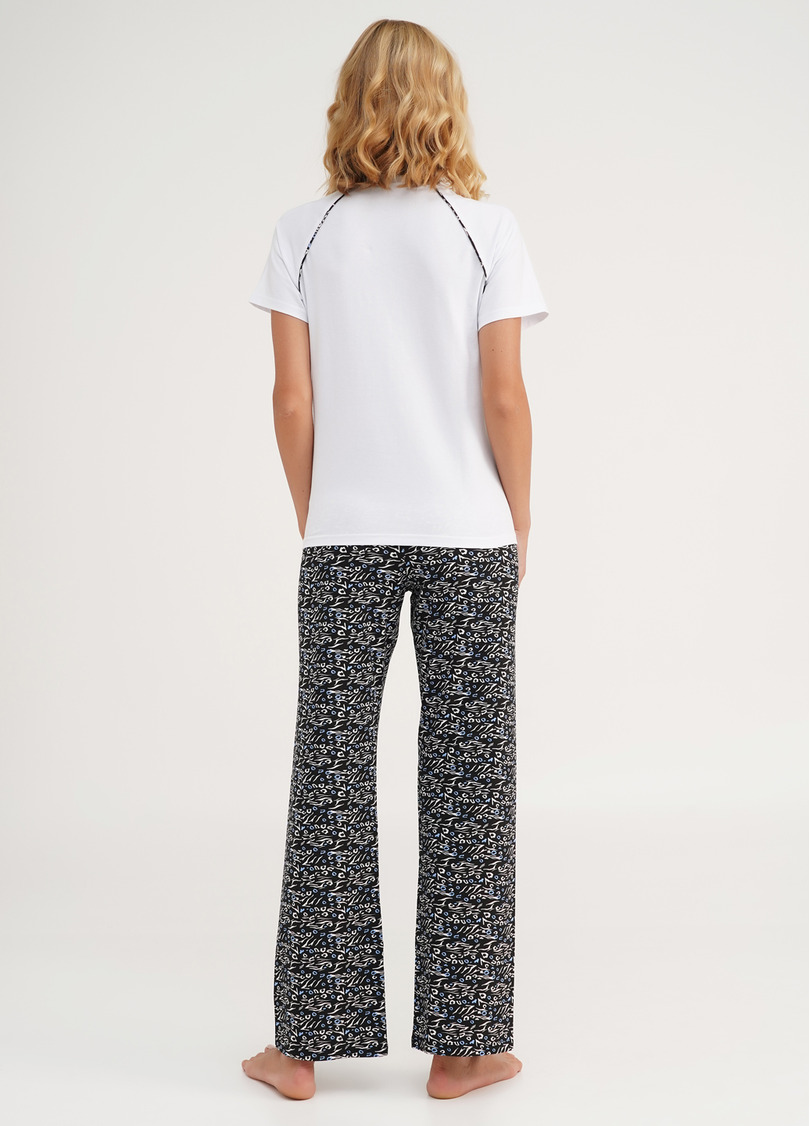 Піжама футболка та прямі штани ANIMAL 5121/010 white/animal (білий)