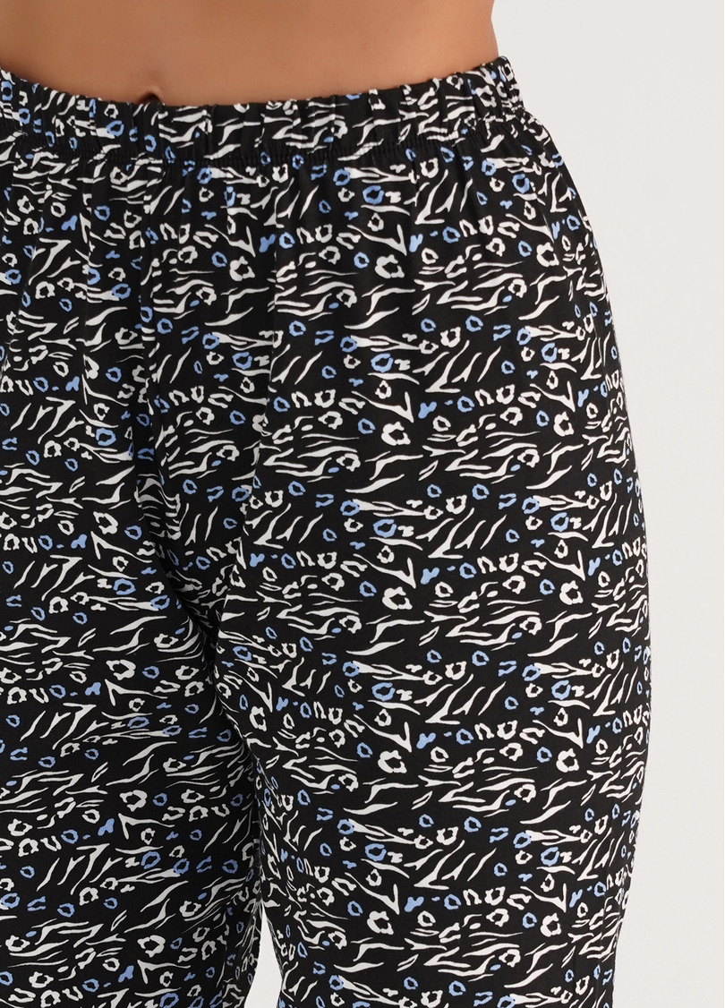 Піжама лонгслів та штани на манжетах ANIMAL 5326/010 blue/animal (блакитний)