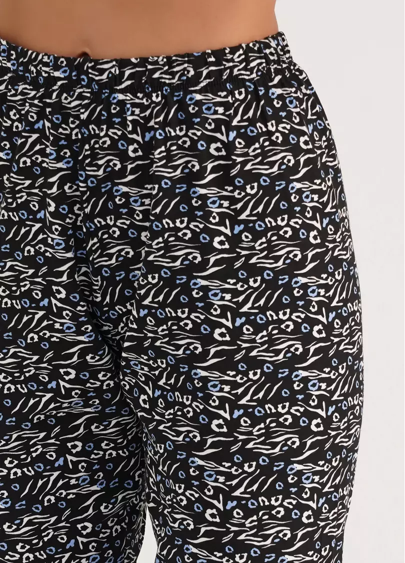 Пижама лонгслив и штаны на манжетах ANIMAL 5326/010 blue/animal (голубой)