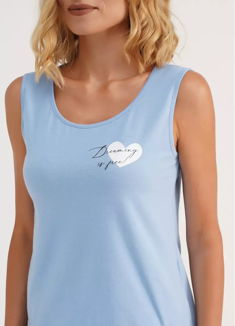 Пижама хлопковая майка и шорты ANIMAL 6034/010 blue/animal (голубой)