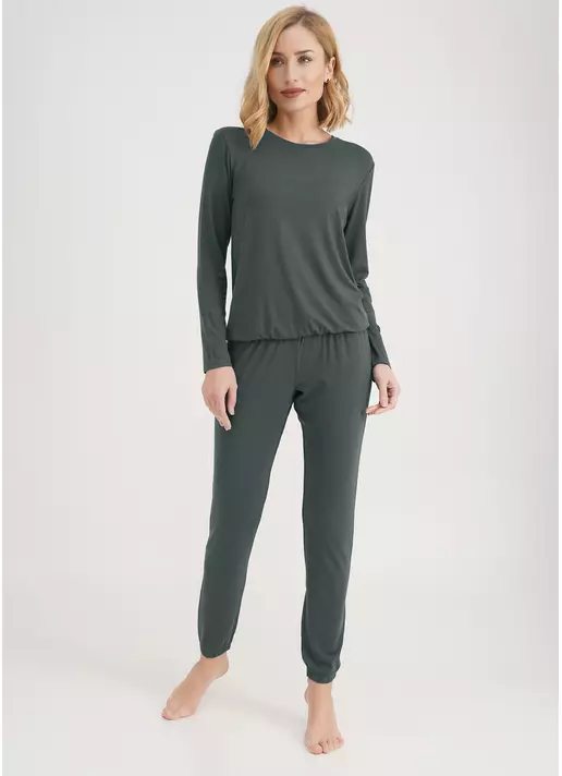 Комплект піжами з віскози COMFORT STYLE 5323/030 khaki (хакі)