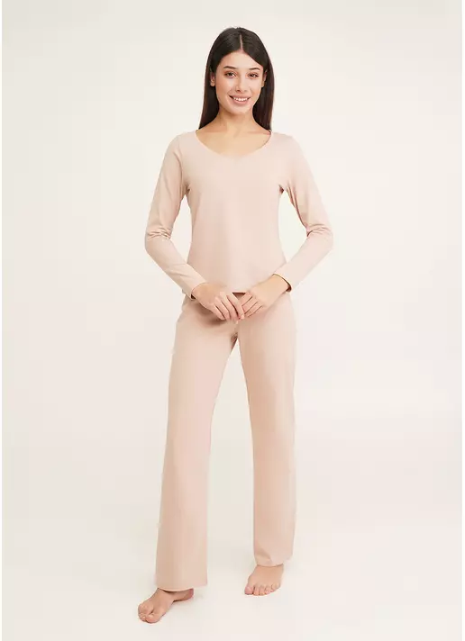 Пижама из хлопка DELICATE DREAMS 5338/010 creamy beige (бежевый)