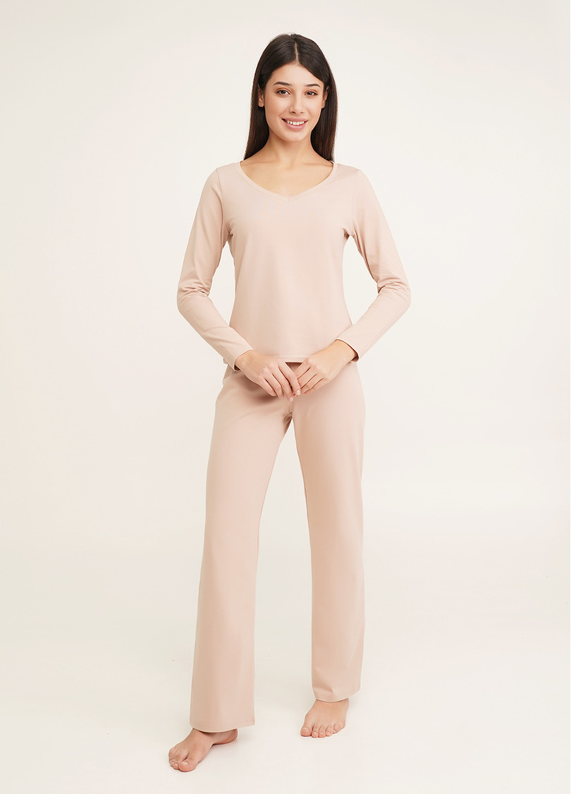 Пижама из хлопка DELICATE DREAMS 5338/010 creamy beige (бежевый)