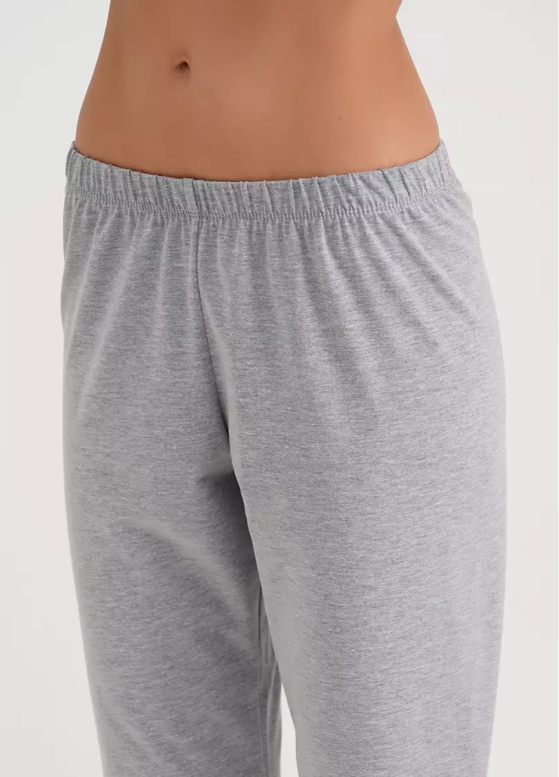 Пижама комплект с новогодним принтом FAVORITE TIME 5316/010 light grey melange (серый)