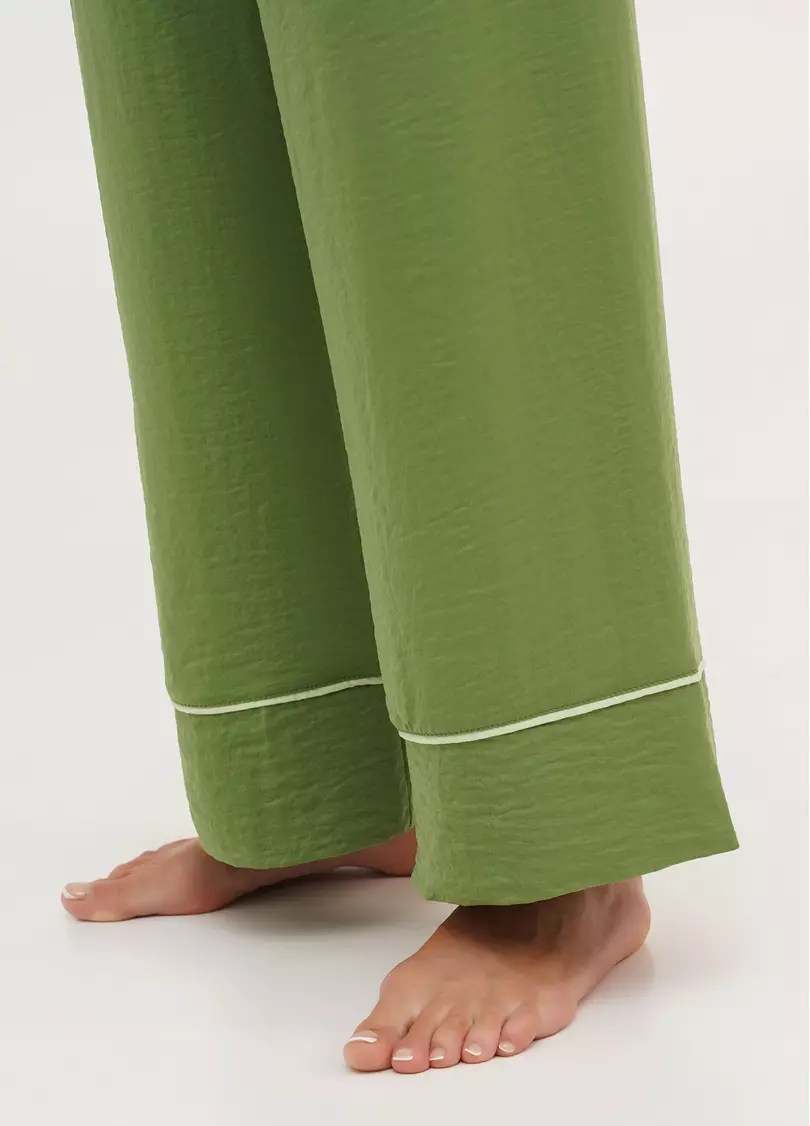 Шовкова піжама сорочка та штани FLORENCE 5507/050 green (зелений)