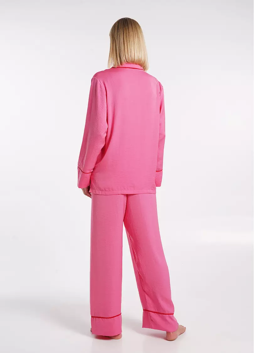 Шелковая пижама рубашка и брюки FLORENCE 5507/050 pink (розовый)