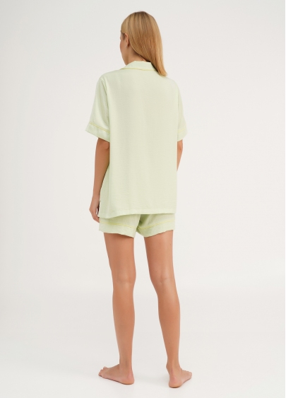 Пижама из шелка рубашка и шорты FLORENCE 6404/050 pistachio (зеленый)