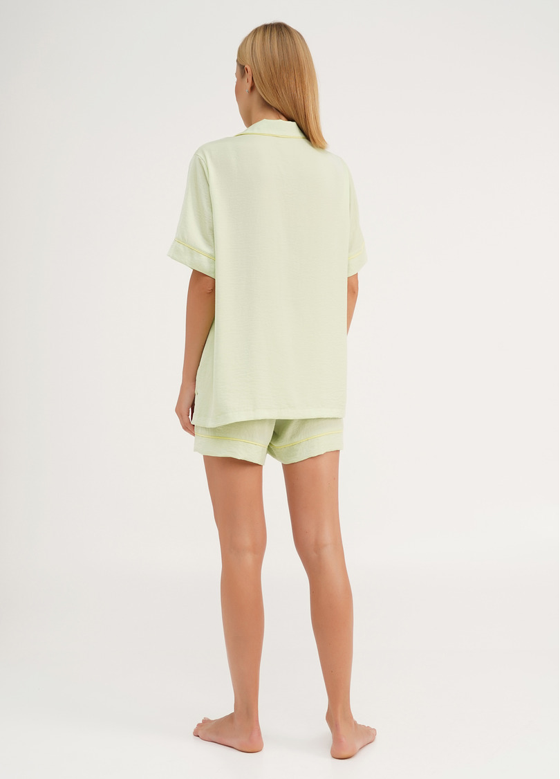Піжама з шовку сорочка і шорти FLORENCE 6404/050 pistachio (зелений)